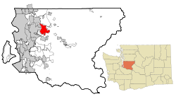 Location of Sammamish in Washington