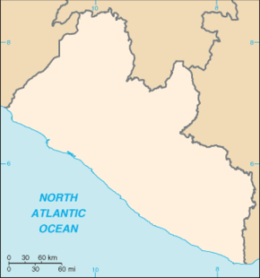 Monrovia se află în Liberia