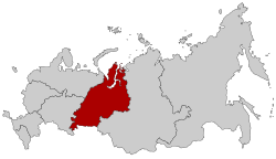 Location of the Ural Federal District within Russia