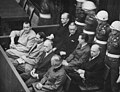 Image 4The defendants sitting in the dock during the Nuremberg Trials