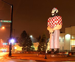 Paul Bunyan statue in Portland, Oregon, US (1959)