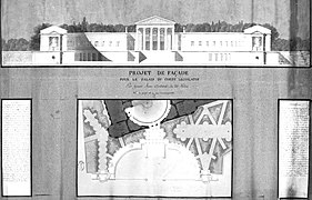 Un autre projet de Jacques-Pierre Gisors pour la façade septentrionale du palais Bourbon (1803).