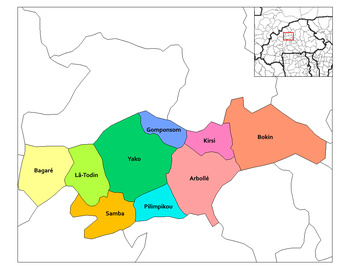 Vị trí của Bagaré trong tỉnh