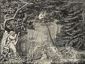 The Source and the Poet (1805), ink & pencil, 50.9 x 67.1 cm.