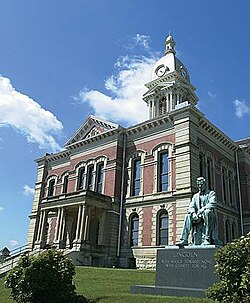 Wabash County Courthouse with Lincoln Monument