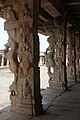 Yali pillars at Krishna temple at Hampi, Karnataka state, India