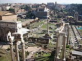 Vista d'ensemble dels rèstes del Forum Roman.