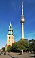 Berlin TV Tower with St. Mary's Church