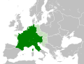Frankish Empire and its tributaries in 814