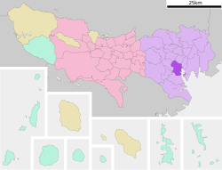 Location of Minato in Tokyo