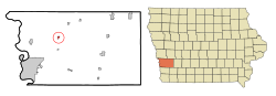 Location of Underwood, Iowa