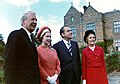 Richard ja Pat Nixon ja kuningatar Elisabet II:n ja pääministeri Edward Heathin kanssa.