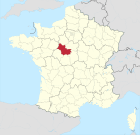 Lage des Departements Loir-et-Cher in Frankreich