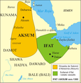 Sultanat d'Ifat vers 1300.