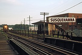 ALCO RS-1 #236 suburban commuter train at Hackensack, New Jersey, September 1965