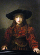 Niña en un marco, Rembrandt 1641