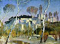Le palais des papes d’Avignon, Adrien Stokesin (1854–1935) maalaus