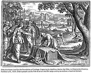 Didon achète sa terre pour la fondation de Carthage Matthäus Merian, 1630.