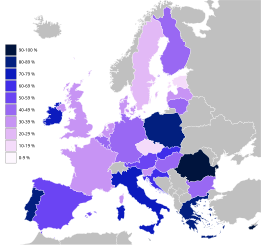 Вярващи в Бог по страни (според допитване през 2005 г.)