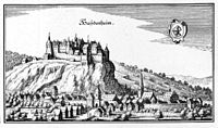 Kupferstich in Matthäus Merian (Topographia Sueviae, 1643/1656)