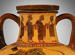 Neck of Herakles' tenth labor amphora