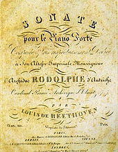 Page de titre de l'édition originale de la dernière sonate pour piano
