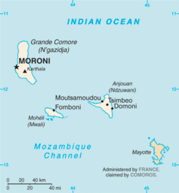Comore - Mappa