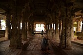 Interior view of the Somnatheshwar temple, Kolar