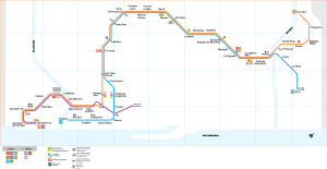 A(z) 10-es metróvonal útvonala