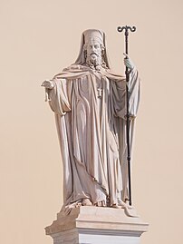 The statue of Patriarch Gregory V at the University of Athens