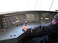 Russia: Engineer at the controls of a Lastochka train from the Siemens Desiro family.