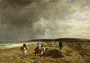 Coast near Villers, 1859; oil-painting on canvas