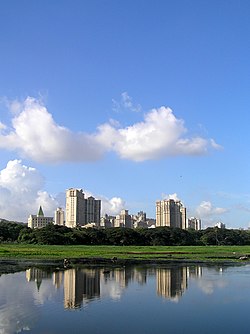 A view of Hiranandani from across the Powai Lake
