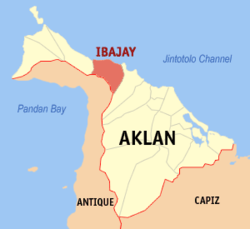Mapa de Aklan con Ibajay resaltado
