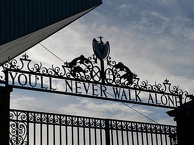 The Shankly Gates at Anfield, Liverpool