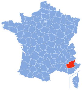 आल्प-दा-ऑत-प्रोव्हॉंसचे फ्रान्स देशाच्या नकाशातील स्थान