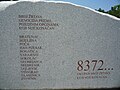 Monument du Mémorial et cimetière de Srebrenica-Potocari.
