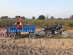 Bike-trolley, a jugaad trailer for motorcycles