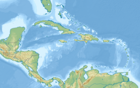 Roca del Diamante ubicada en Mar Caribe