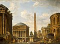 Capriccio Romano: O Panteão e Outros Monumentos (1735), Indianapolis Museum of Art