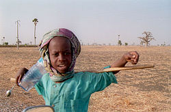 Jeune berger au Sénégal.