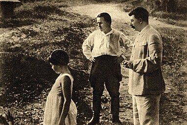 Fotografia mostra Kirov e Stalin, em 1934.