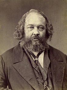 Portrait of Mikhail Bakunin who clashed with Karl Marx at the Hague Congress of 1872 resulting in a schism in the First International.