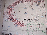 Map of the air operations over Normandy