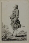 Pierre Victor, Baron de Besenval de Brunstatt as courtier around 1780, etching by Louis Carrogis Carmontelle