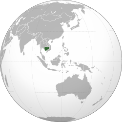 Kambodzsai Népköztársaság elhelyezkedése