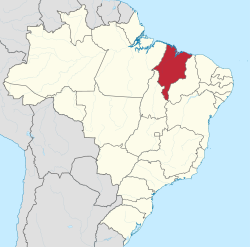 Location of State of Maranhão in Brazil