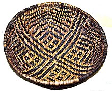 A color picture of a weaved basket