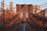 Vista dalla passeggiata del ponte di Brooklyn
