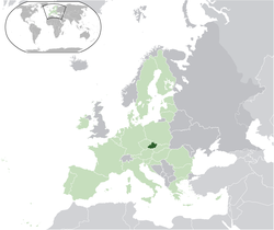 Location of Moravia in the European Union